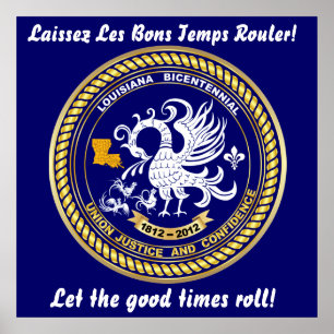 Poster Bicentennial Louisiana 20 X 20 Party Voir les note