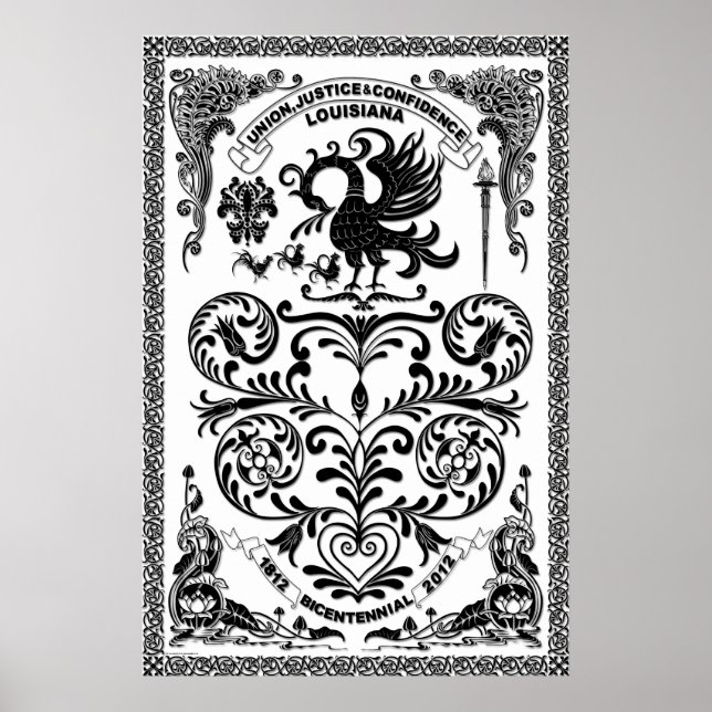 Poster Bicentennial Louisiana Mardi Gras Party Voir les n (Devant)