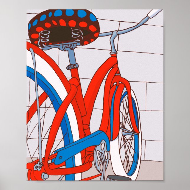 Poster Bicicleta vintage (Devant)