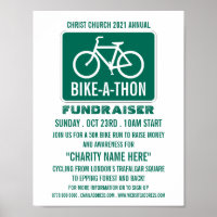 Bicycle Sign, Charity Bike-a-Thon Event