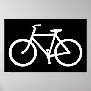 Poster bicycle silhouette