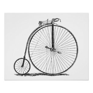 Poster Bicyclette à grande roue Penny Farthing