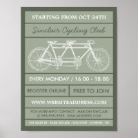 Bicyclette en tandem, Club de cyclisme publicité