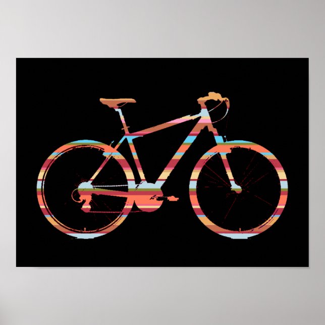 Poster bicyclette rayée (Devant)