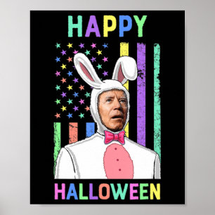 Poster Biden Pâques Joyeux Halloween Bunny Joe Drapeau de