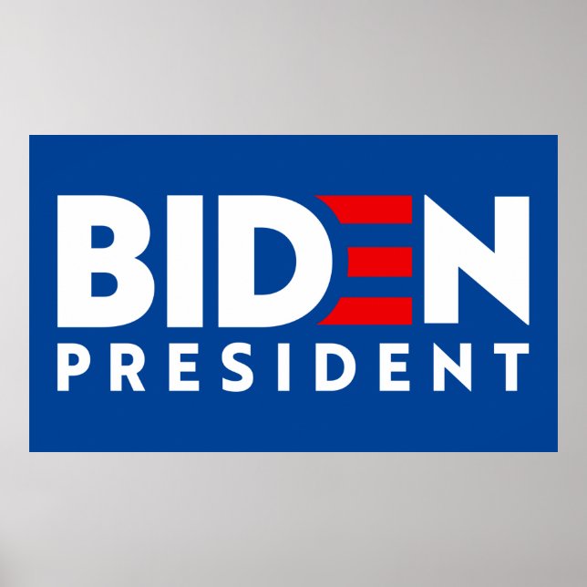 Poster Biden pour le président White & Red Text Slogan, Z (Devant)