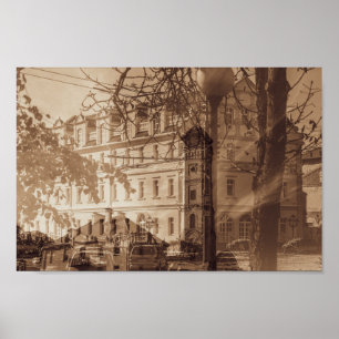 Poster Biélorussie Б л а р у с Grodno Architecture Collag