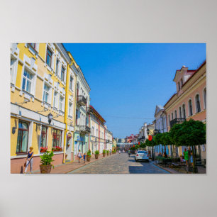 Poster Biélorussie Grodno Cityscape
