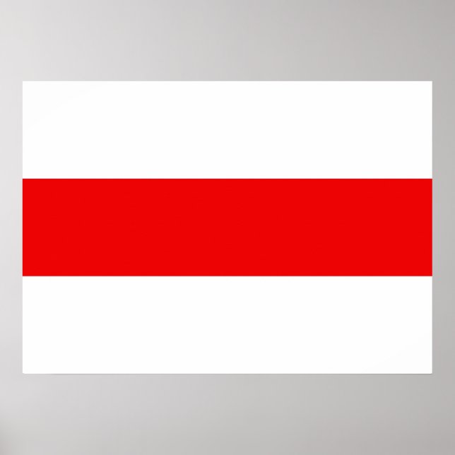 Poster Biélorussie : le symbole rouge white revolution f (Devant)