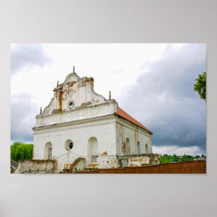 Poster Biélorussie Slonim Grande Synagogue Architecture