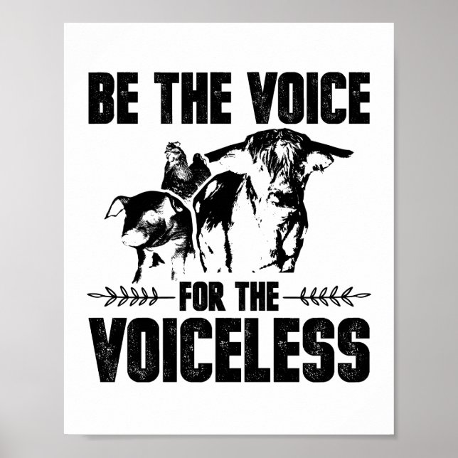 Poster Bien-être animal | Végétarien Végétarien Cadeaux V (Devant)