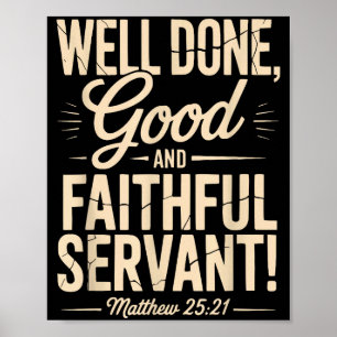 Poster Bien fait bon et fidèle serviteur vintage Matthieu