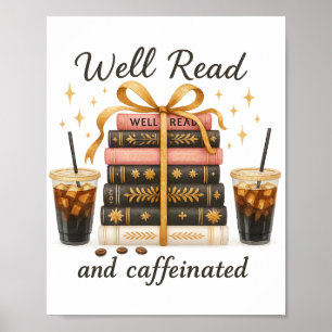 Poster Bien lire et caféiné livre Lover livre livreTok ca