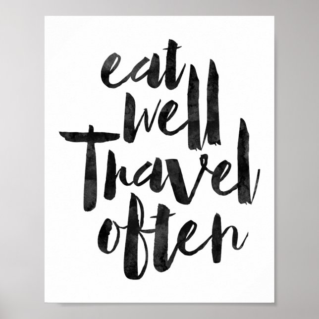 Poster Bien Manger Voyage Souvent (Devant)
