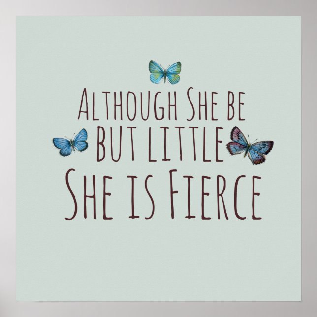 Poster Bien qu'elle ne soit que petite, elle est féroce (Devant)