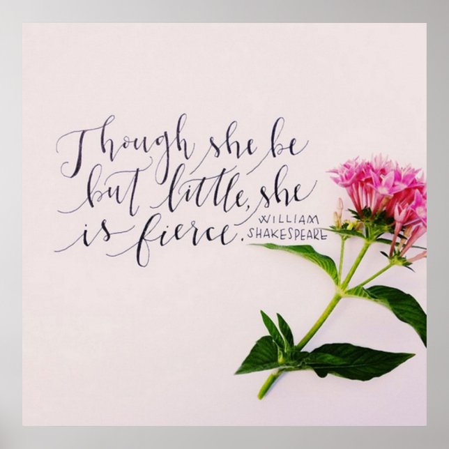 Poster "Bien qu'elle ne soit que petite, elle est féroce. (Devant)