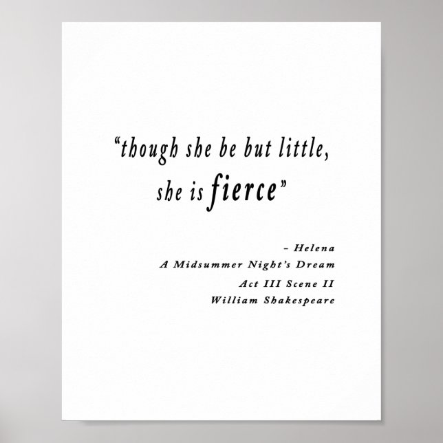 Poster "Bien qu'elle ne soit que petite, elle est féroce. (Devant)