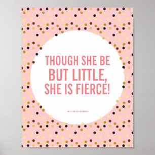 Poster Bien qu'elle soit peu, elle est or rose féroce