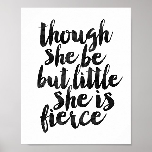 Poster Bien Qu'Elle Soit Si Petite Elle Est Fierce (Devant)