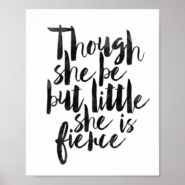 Poster Bien Qu'Elle Soit Si Petite Elle Est Fierce (Devant)