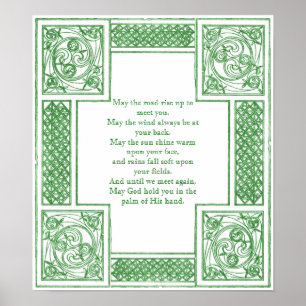 Poster Bienheureuse irlandaise dans les noeuds celtiques