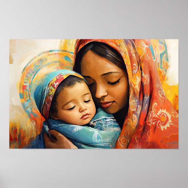 Poster Bienheureuse Vierge Marie et le petit Jésus (Devant)
