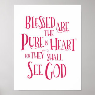 Poster Bienheureux sont l'affiche Pure in Heart