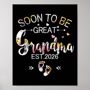 Poster Bientôt Être Grand Grand-Mère 2026 Fête Des Mères