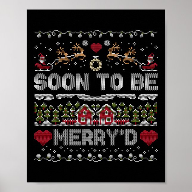 Poster Bientôt mariés, couple fiancé drôle assorti C (Devant)