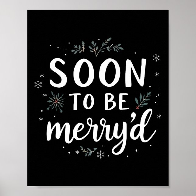 Poster Bientôt mariés pour Noël Fiancé couple appariés (Devant)