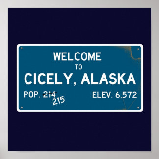 Poster Bienvenue À Cicely Alaska Northern Exposure