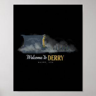 Poster Bienvenue À Derry Maine Usa Pennywises Caravan