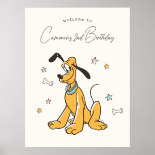 Poster Bienvenue à Disney pour l'anniversaire de Pluton