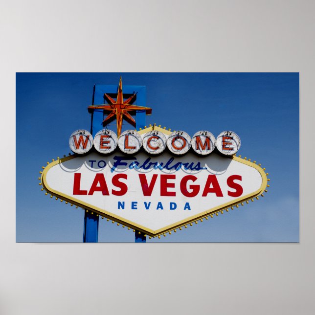 Poster Bienvenue À Fabulous Las Vegas - Célèbre Panneau (Devant)