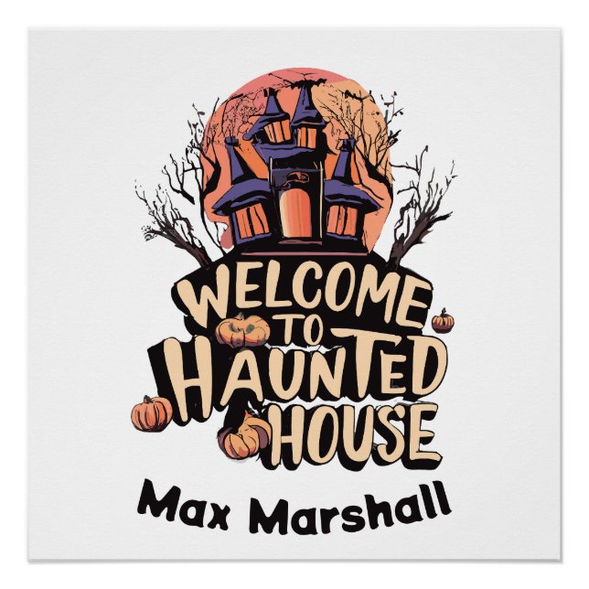 Poster Bienvenue à Haunted House - Ghoulish Gatherings (Devant)