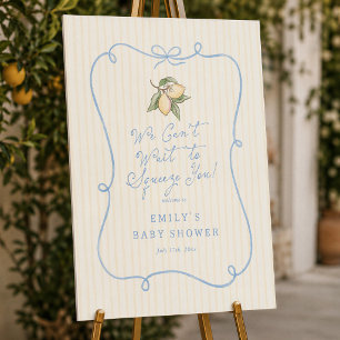 Poster Bienvenue à la Baby Shower Can't Wait To Squeeze Y