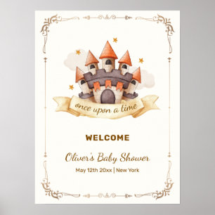 Poster Bienvenue à la Baby Shower du Prince de Conte de F