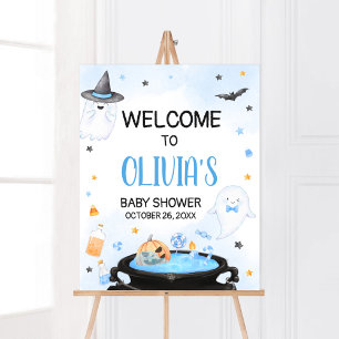 Poster Bienvenue à la Baby Shower Halloween Boo-y