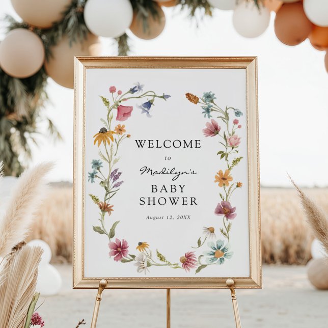 Poster Bienvenue à la Baby Shower In Bloom (Créateur téléchargé)