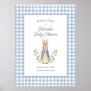Poster Bienvenue à la Baby Shower Lapin Conte de Fées Cla