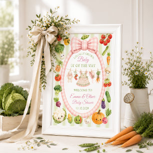 Poster Bienvenue à la Baby Shower Marché de Producteurs L