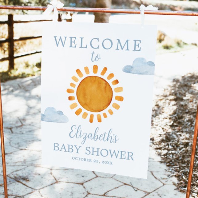 Poster Bienvenue à la Baby Shower sous le Soleil  (Créateur téléchargé)