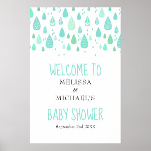 Poster Bienvenue à la Baby Shower / Sprinkle Cute avec go