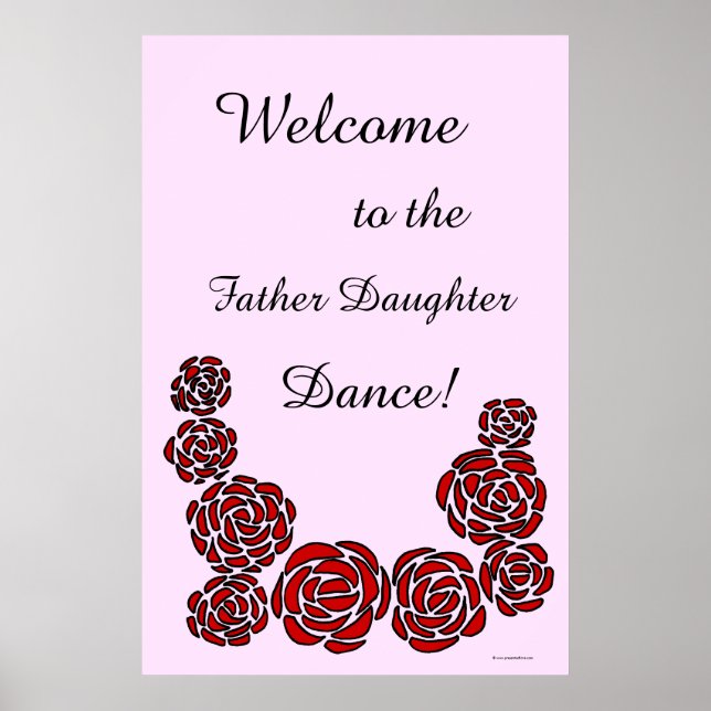 Poster Bienvenue à la Danse Père Fille! (Devant)