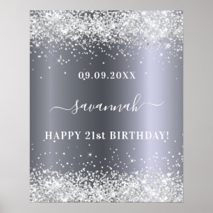Poster Bienvenue à la fête d'anniversaire avec nom et pai