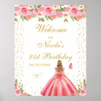 Bienvenue à la fête d'anniversaire de la fille aux