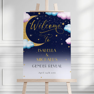 Poster Bienvenue à la fête de la révélation de genre sur