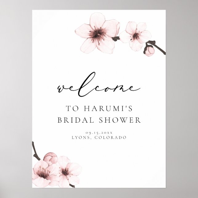Poster Bienvenue à la fête prénuptiale HARUMI Sakura Fleu (Devant)