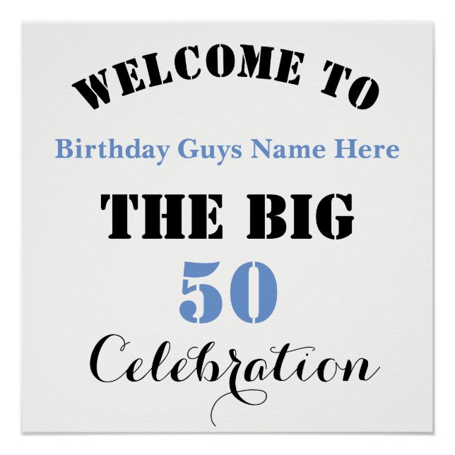 Poster Bienvenue À ... La GRANDE Célébration d'anniversai (Devant)