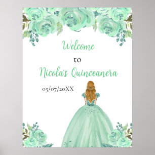 Poster Bienvenue à la Princesse aux Cheveux Blonds pour s